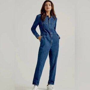 LEE Union Alls Denim Coveralls Utility Jumpsuit, size Large